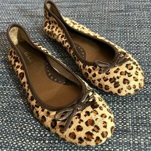 Michelle D Leopard Ballet Flats size 6